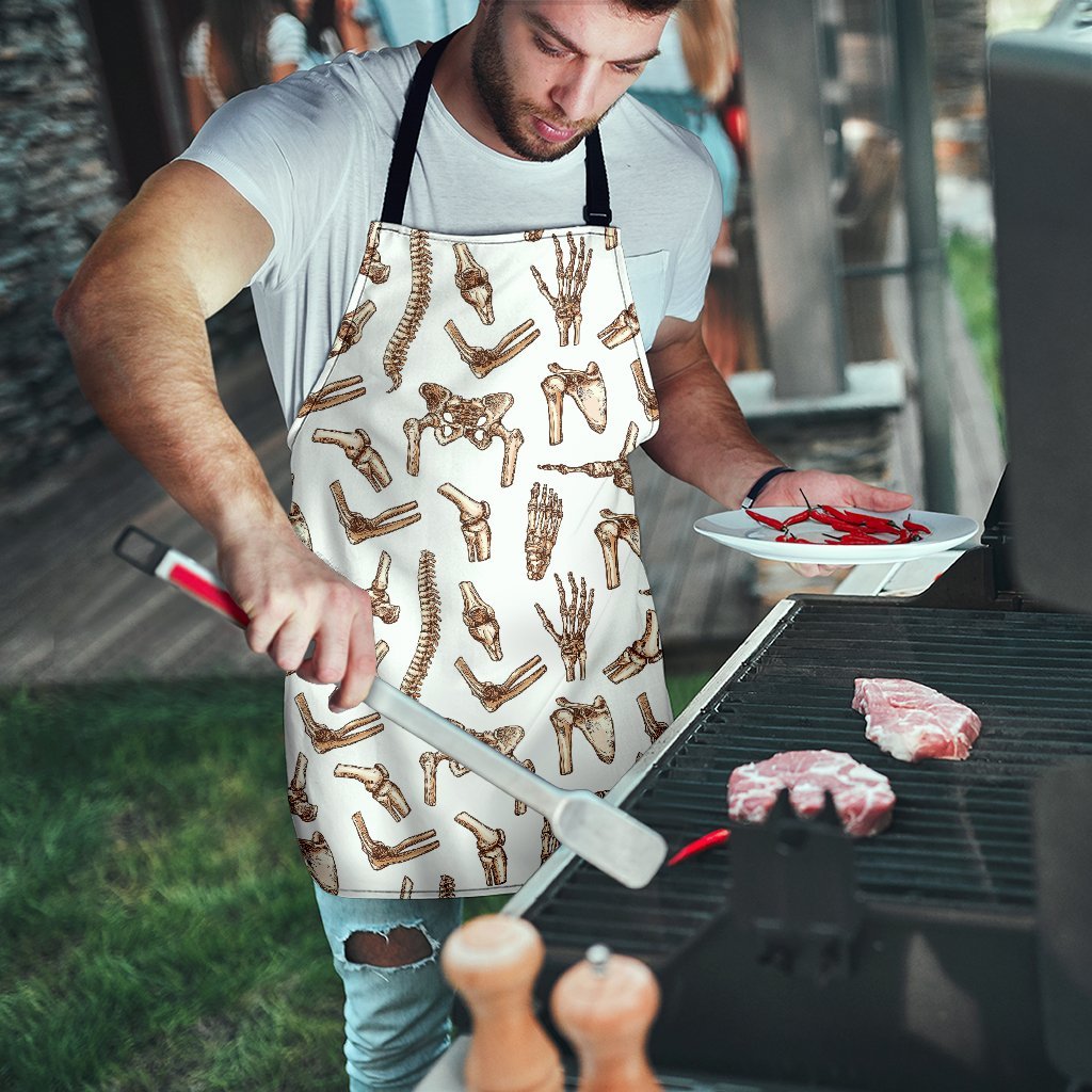 Anatomy Bone Pattern Print Men's Apron-grizzshop