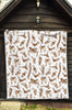 Anatomy Bone Pattern Print Quilt-grizzshop