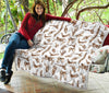 Anatomy Bone Pattern Print Quilt-grizzshop