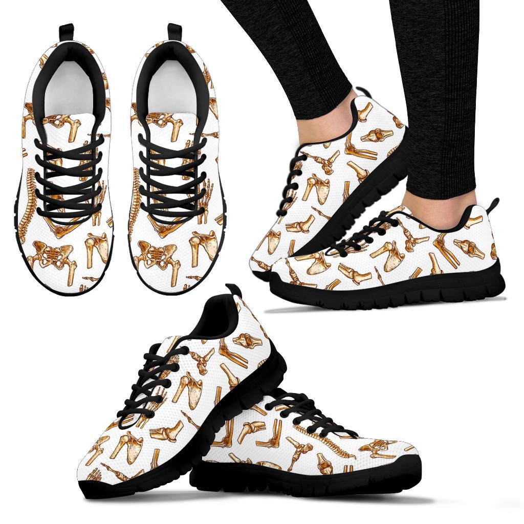 Anatomy Bone Pattern Print Sneaker Shoes For Men Women-grizzshop