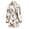 Anatomy Bone Pattern Print Women Long Robe-grizzshop