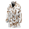 Anatomy Bone Pattern Print Women Long Robe-grizzshop