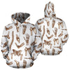 Anatomy Bone Pattern Print Women Men Pullover Hoodie-grizzshop