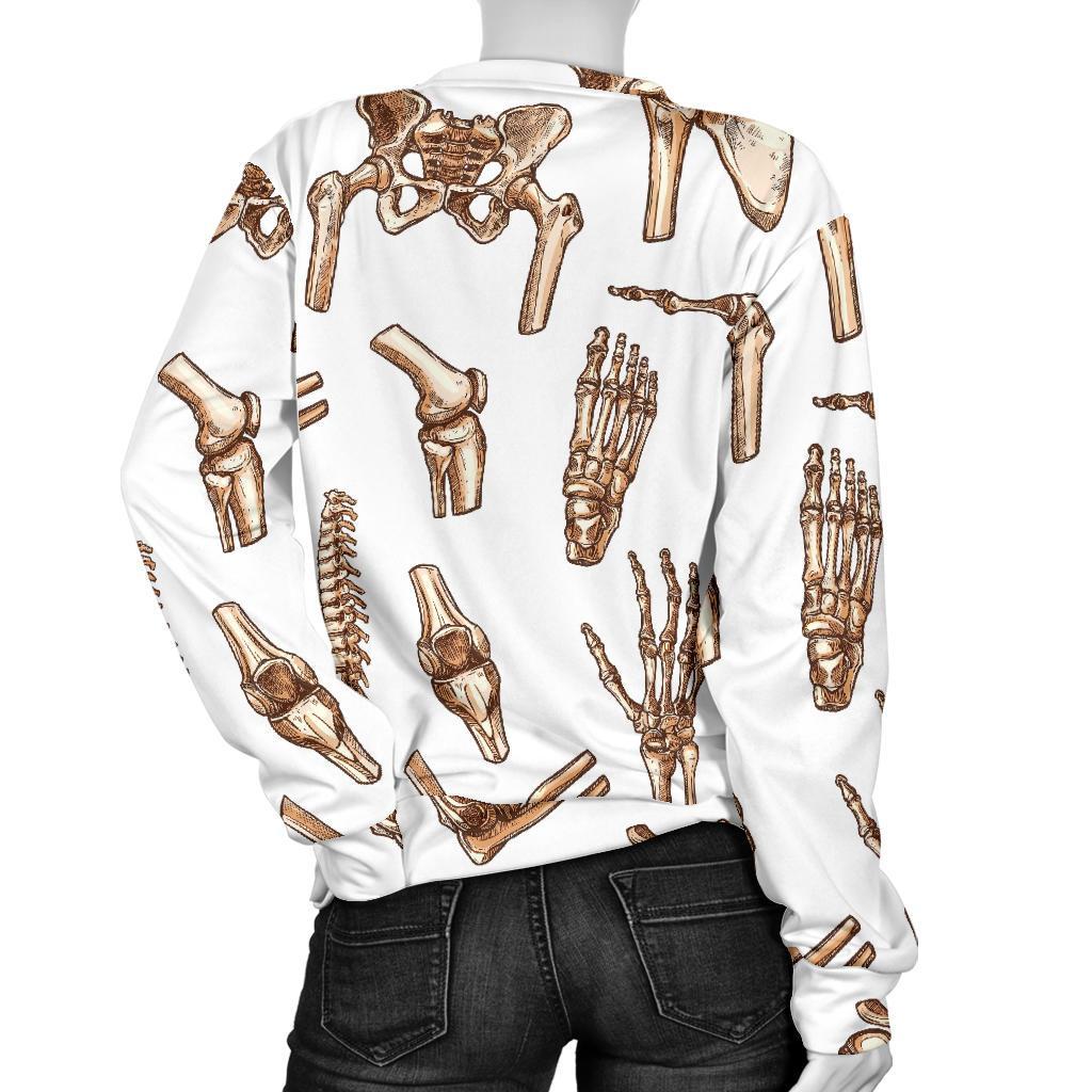 Anatomy Bone Pattern Print Women's Sweatshirt-grizzshop