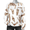 Anatomy Bone Pattern Print Women's Sweatshirt-grizzshop