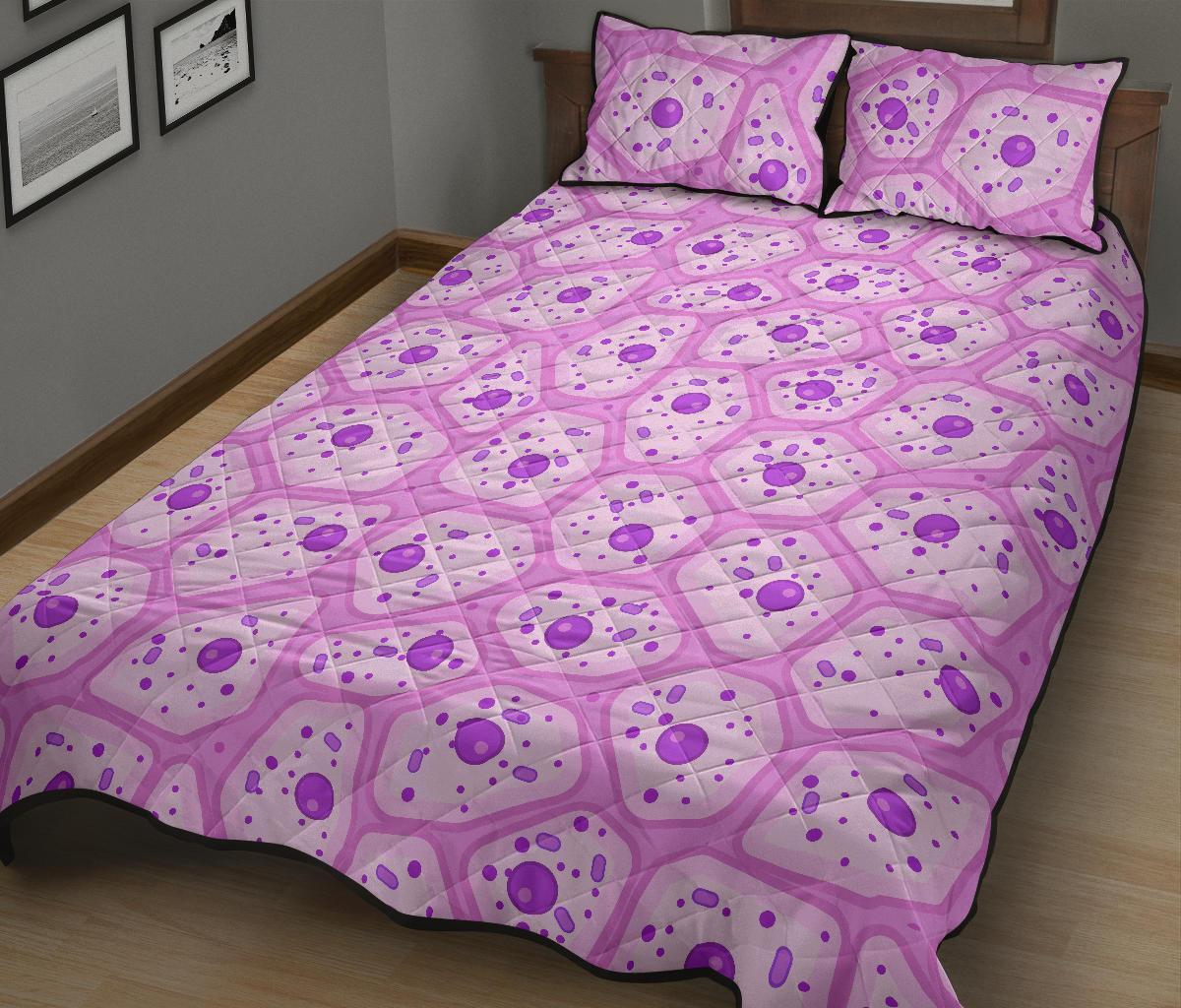 Anatomy Cells Pattern Print Bed Set Quilt-grizzshop