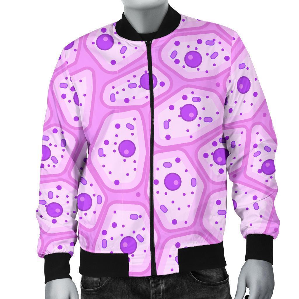 Anatomy Cells Pattern Print Men's Bomber Jacket-grizzshop