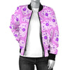 Anatomy Cells Pattern Print Women Casual Bomber Jacket-grizzshop