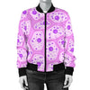 Anatomy Cells Pattern Print Women Casual Bomber Jacket-grizzshop