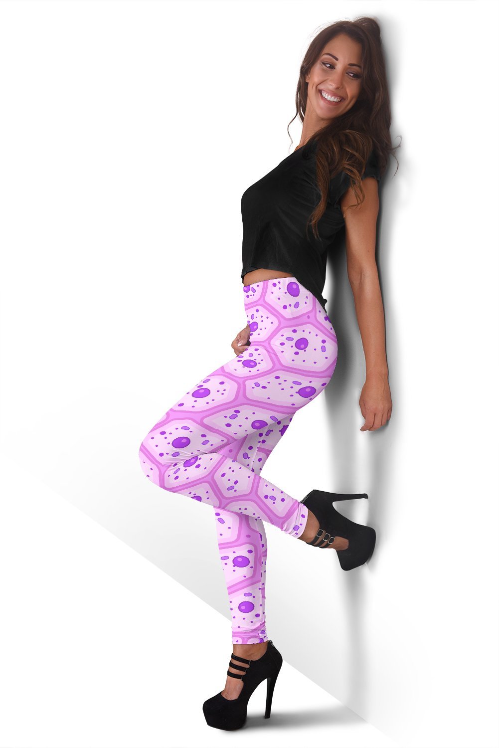 Anatomy Cells Pattern Print Women Leggings-grizzshop