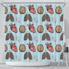 Anatomy Pattern Print Bathroom Shower Curtain-grizzshop