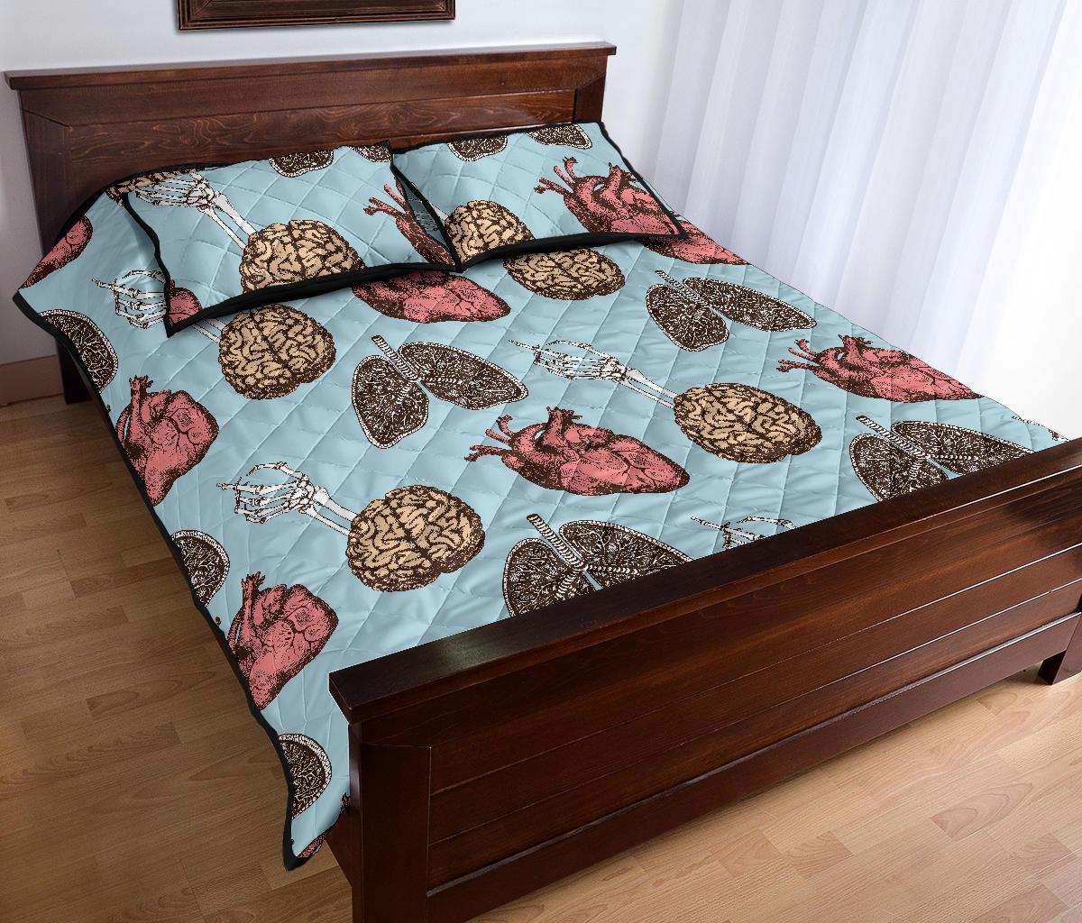 Anatomy Pattern Print Bed Set Quilt-grizzshop