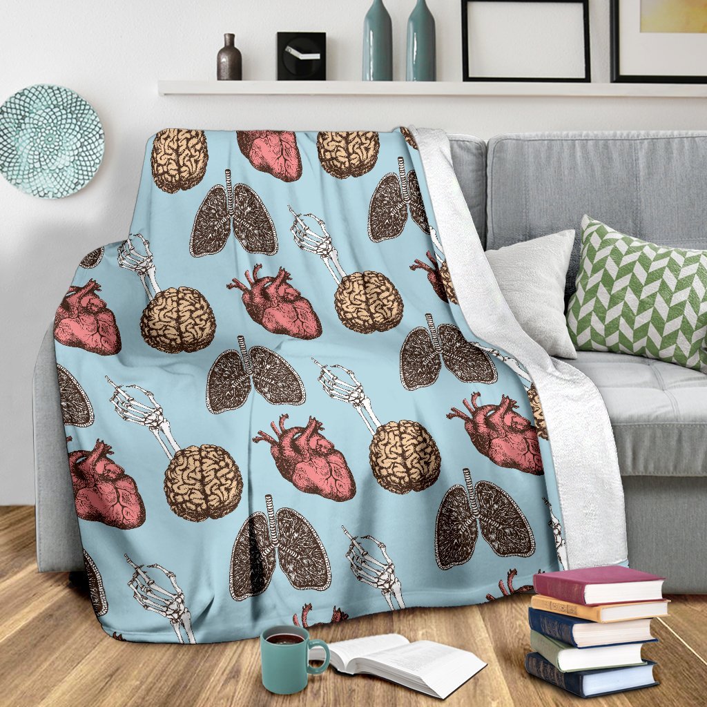 Anatomy Pattern Print Blanket-grizzshop