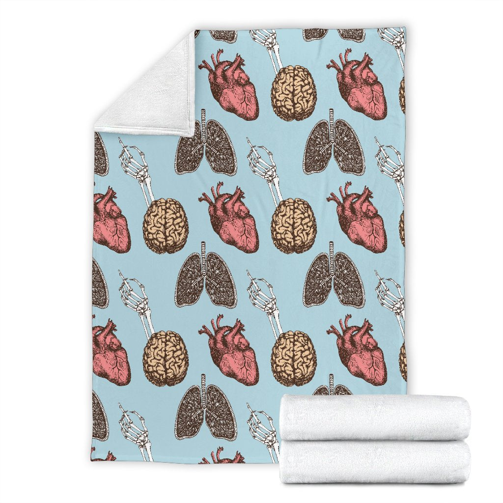 Anatomy Pattern Print Blanket-grizzshop