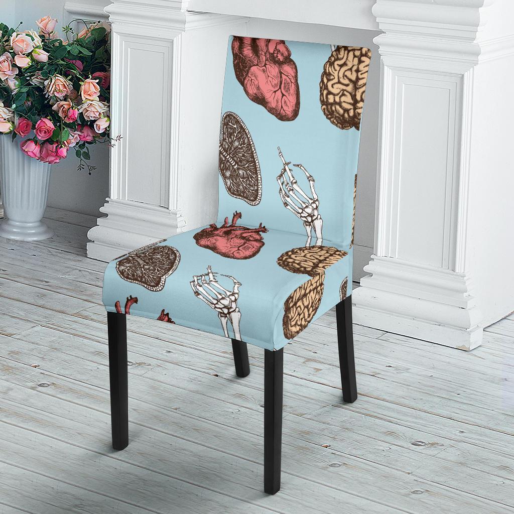 Anatomy Pattern Print Chair Cover-grizzshop