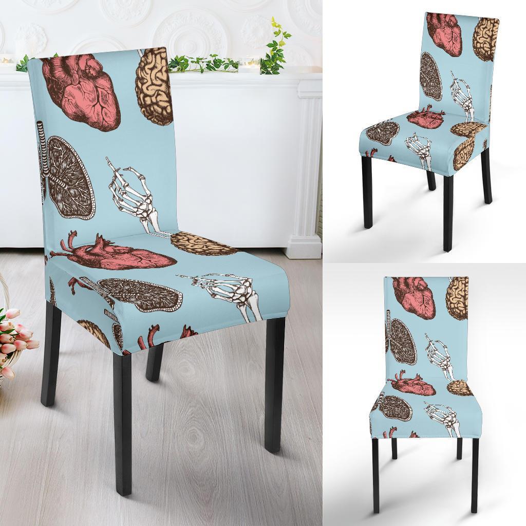 Anatomy Pattern Print Chair Cover-grizzshop