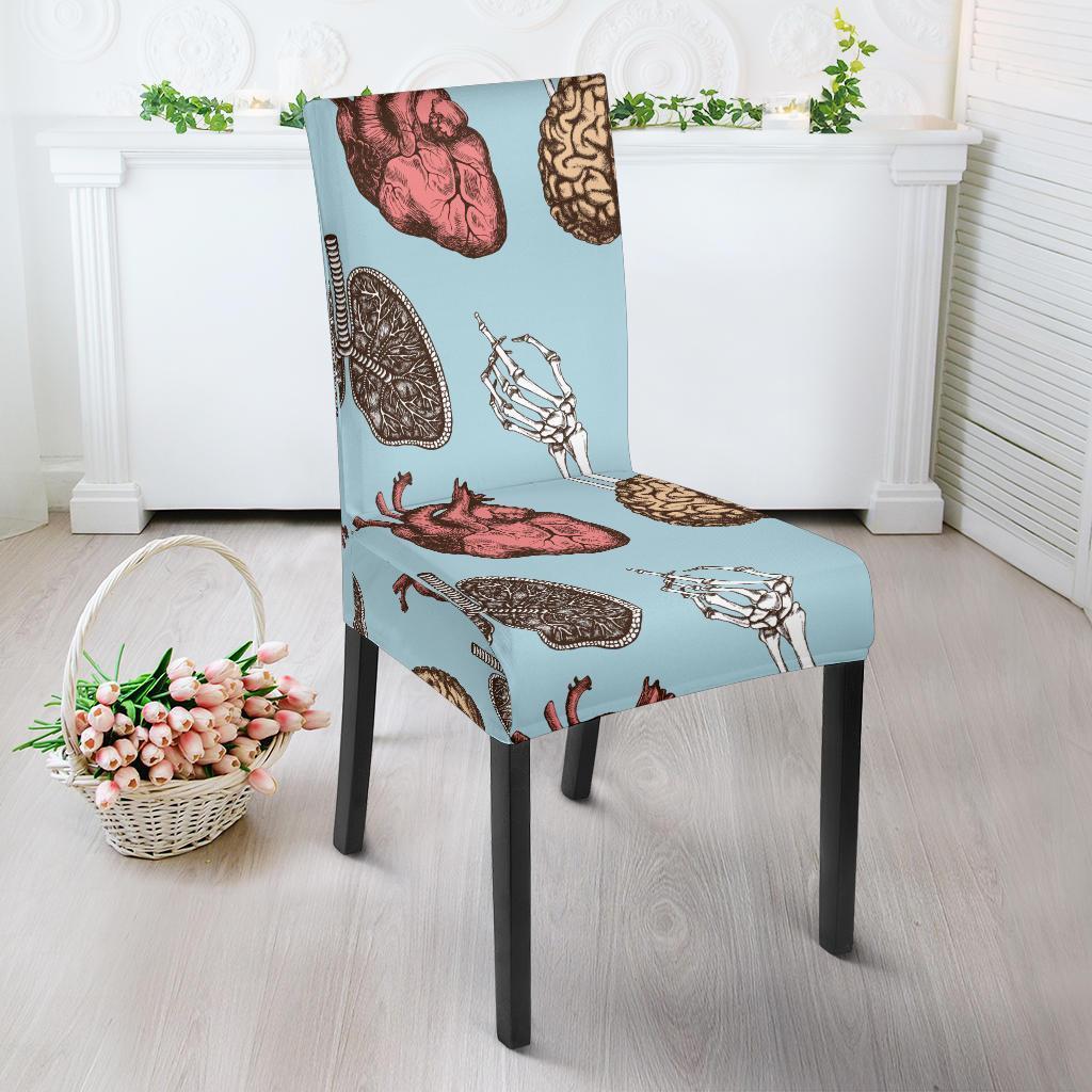 Anatomy Pattern Print Chair Cover-grizzshop