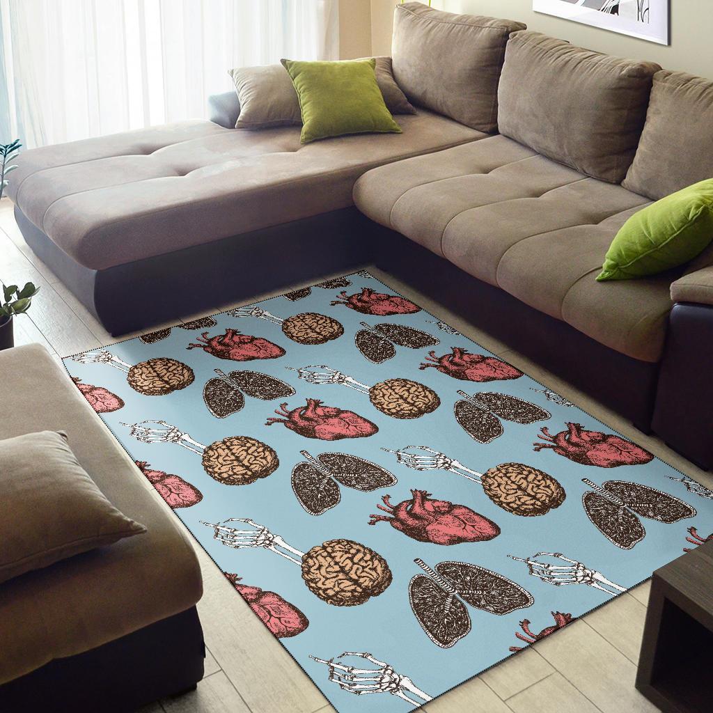 Anatomy Pattern Print Floor Mat-grizzshop