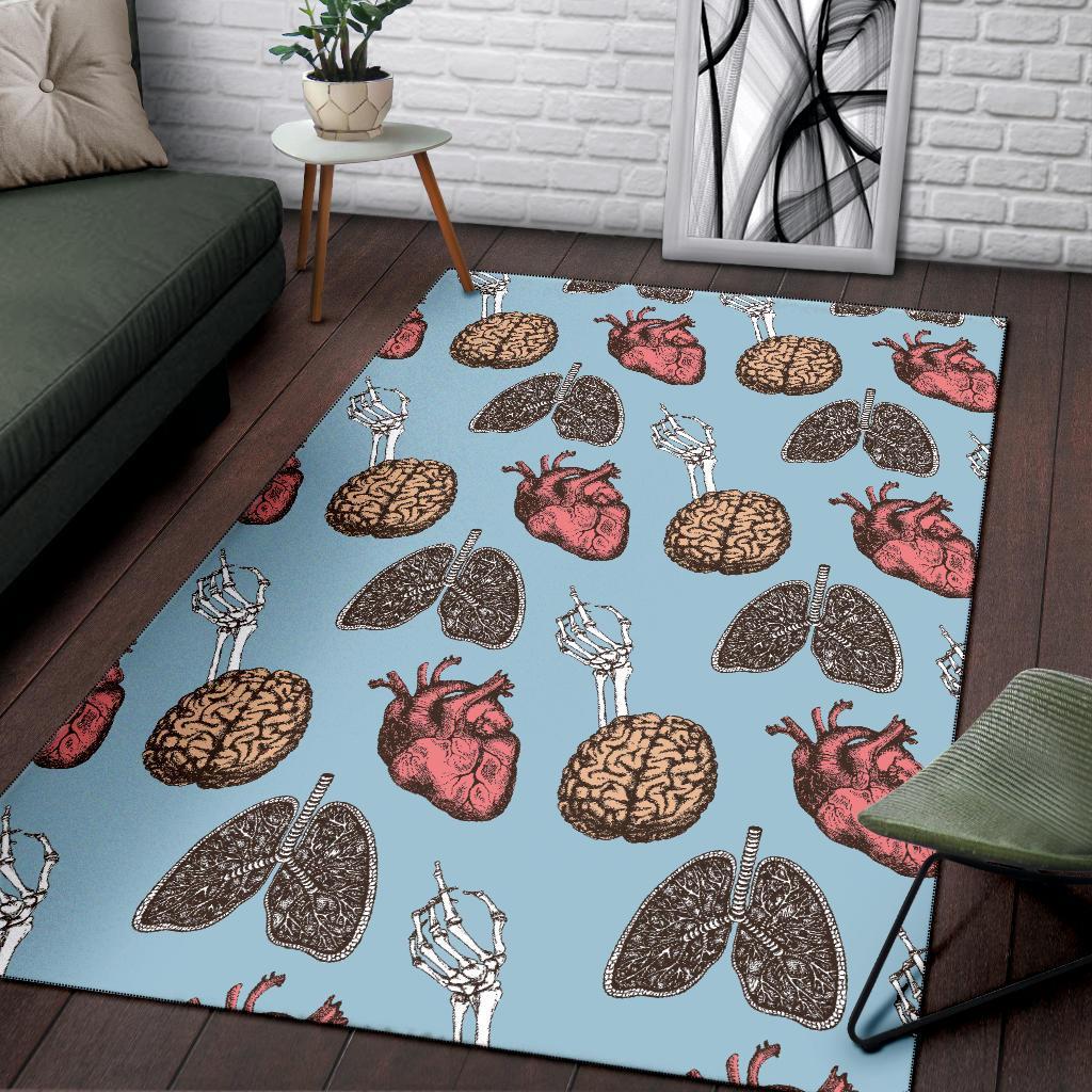 Anatomy Pattern Print Floor Mat-grizzshop