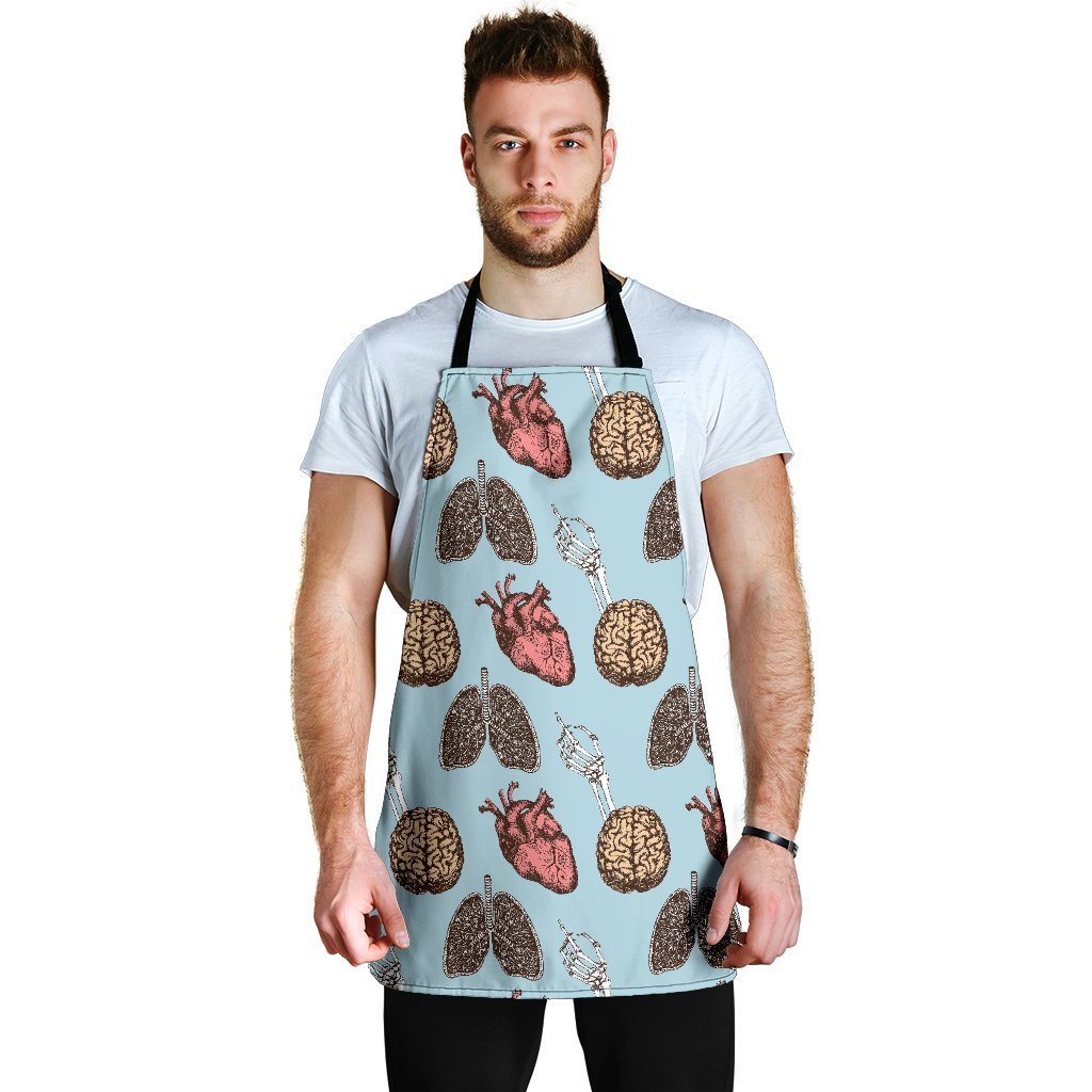 Anatomy Pattern Print Men's Apron-grizzshop