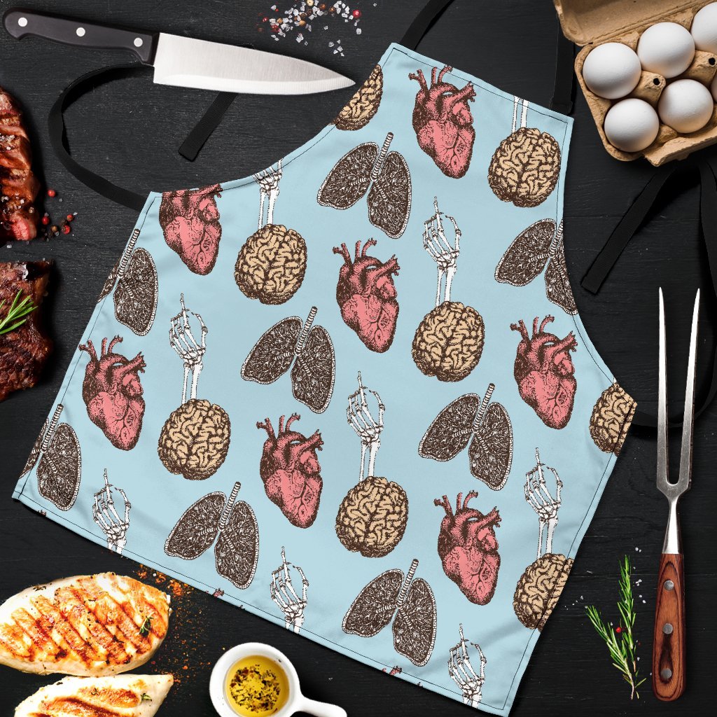 Anatomy Pattern Print Men's Apron-grizzshop