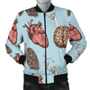 Anatomy Pattern Print Men's Bomber Jacket-grizzshop