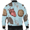 Anatomy Pattern Print Men's Bomber Jacket-grizzshop