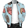 Anatomy Pattern Print Men's Bomber Jacket-grizzshop