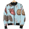 Anatomy Pattern Print Men's Bomber Jacket-grizzshop