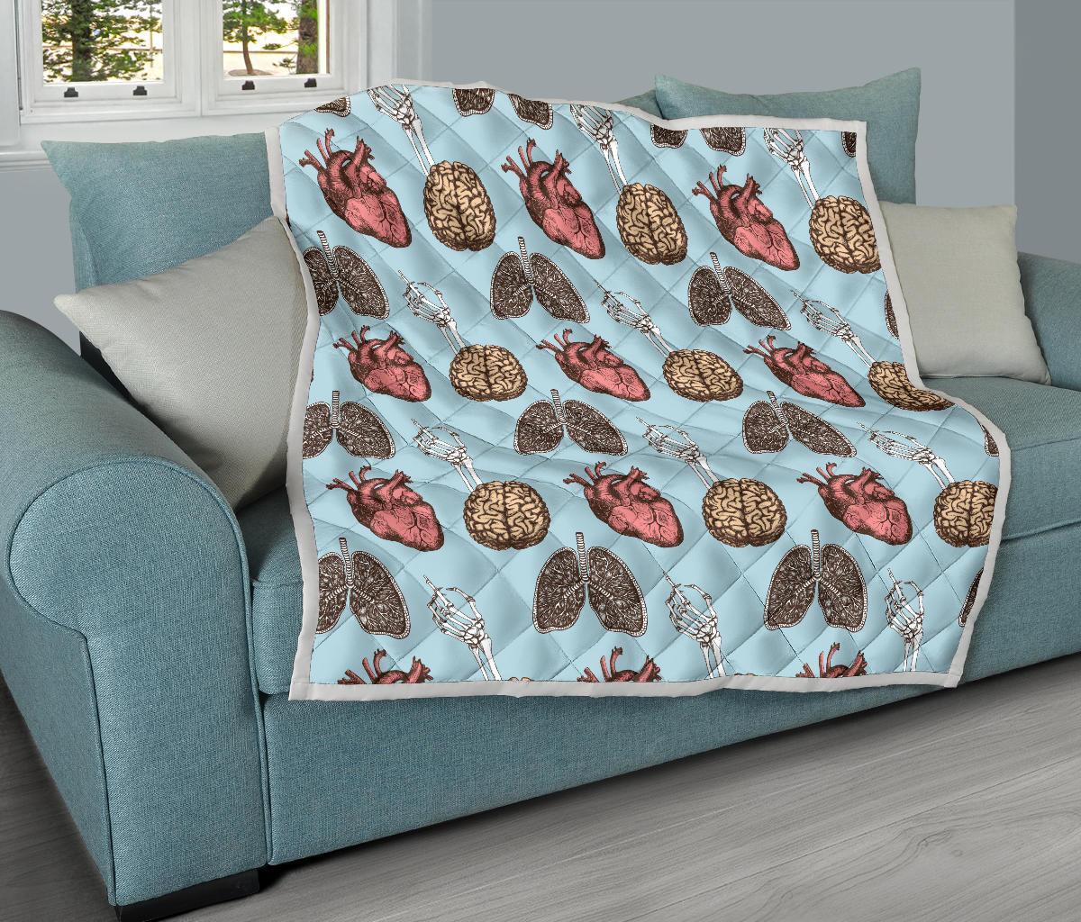 Anatomy Pattern Print Quilt-grizzshop