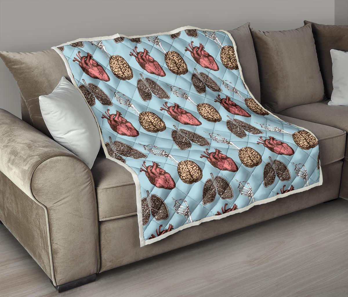 Anatomy Pattern Print Quilt-grizzshop