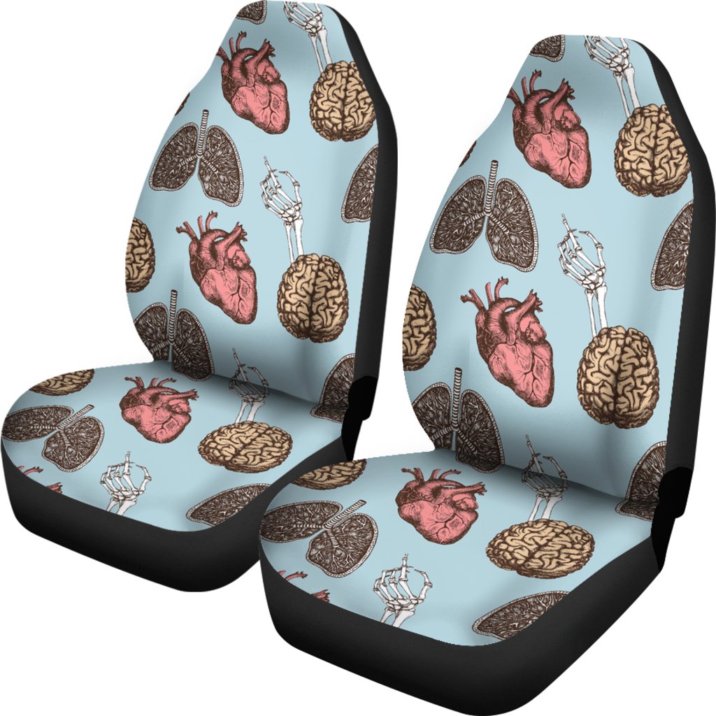 Anatomy Pattern Print Universal Fit Car Seat Covers-grizzshop