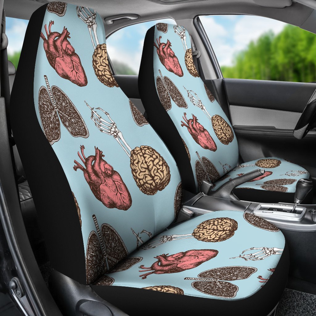 Anatomy Pattern Print Universal Fit Car Seat Covers-grizzshop