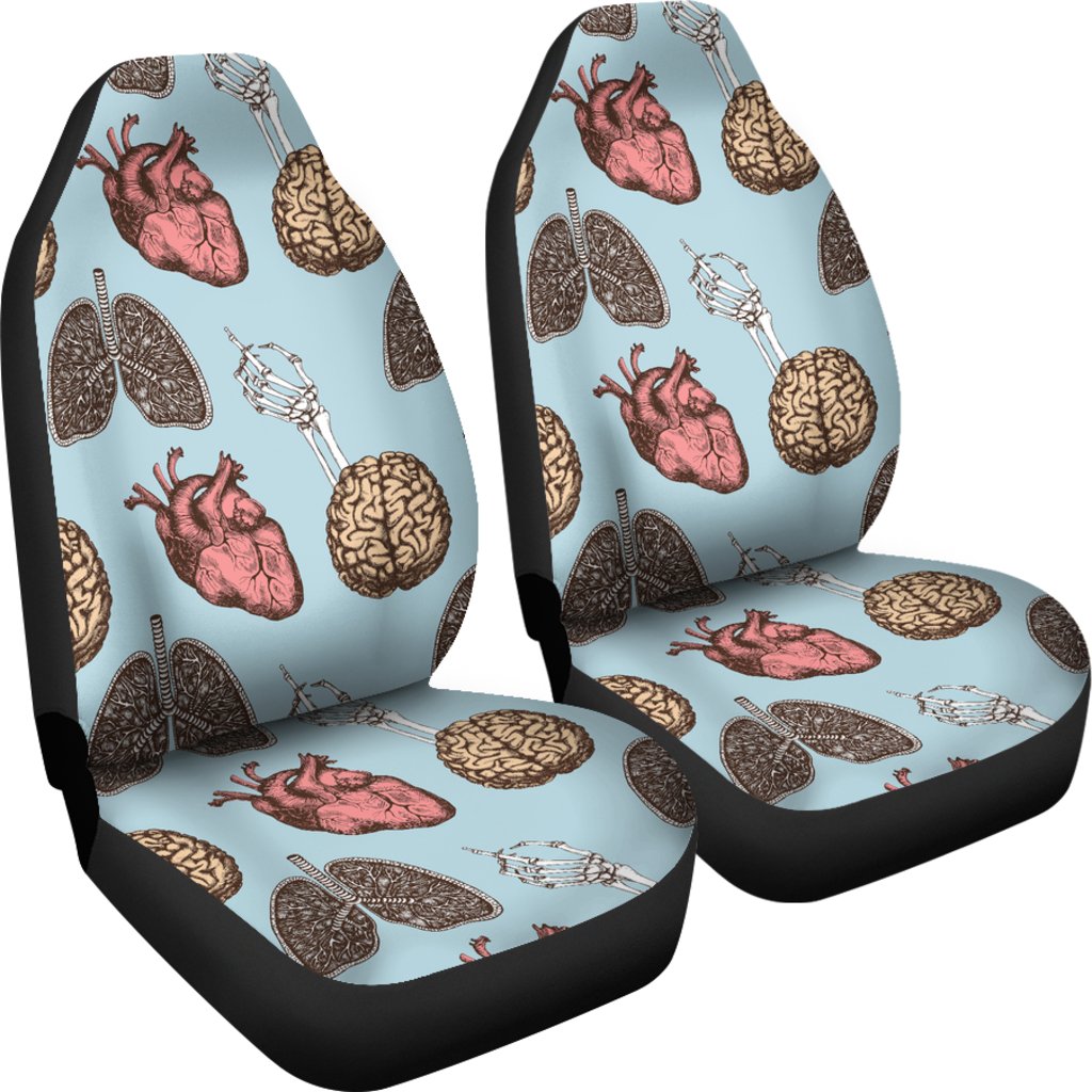 Anatomy Pattern Print Universal Fit Car Seat Covers-grizzshop