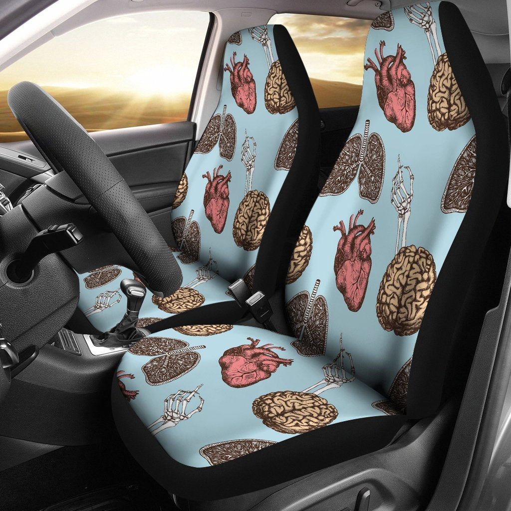 Anatomy Pattern Print Universal Fit Car Seat Covers-grizzshop