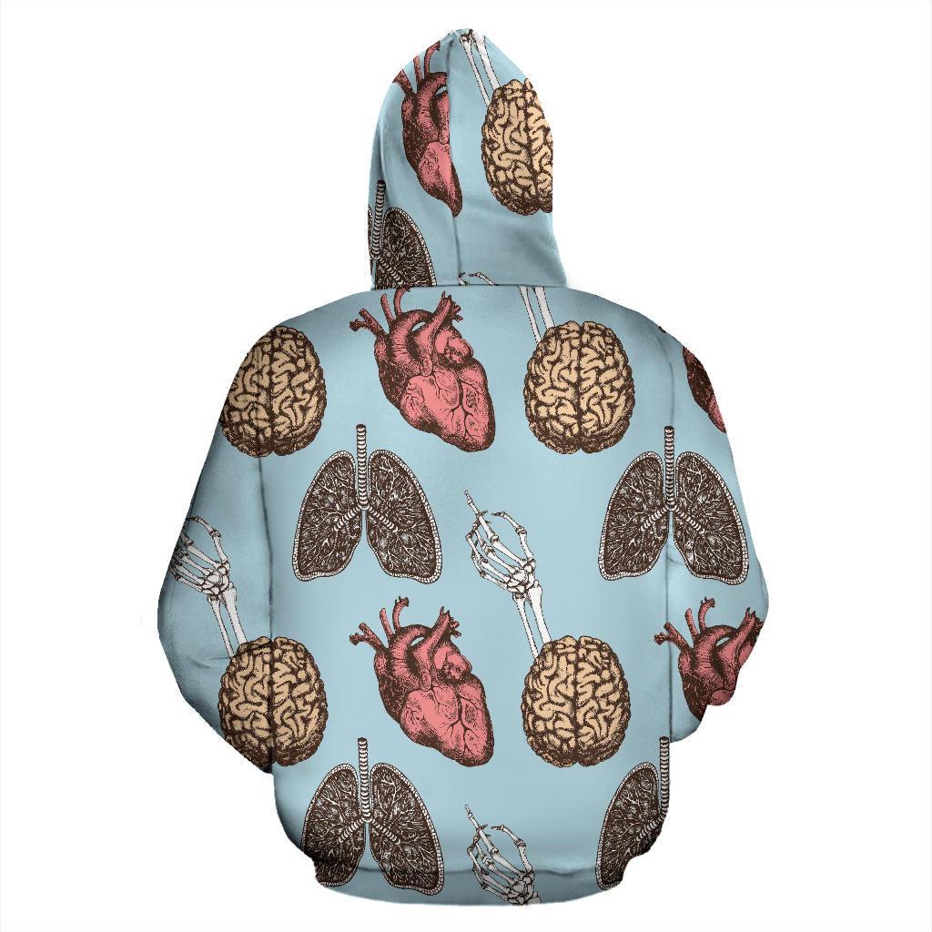 Anatomy Pattern Print Women Men Pullover Hoodie-grizzshop