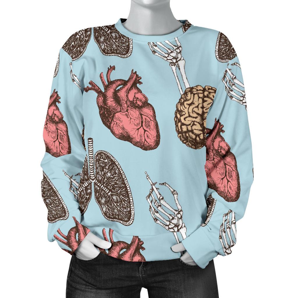 Anatomy Pattern Print Women's Sweatshirt-grizzshop