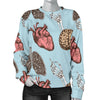 Anatomy Pattern Print Women's Sweatshirt-grizzshop