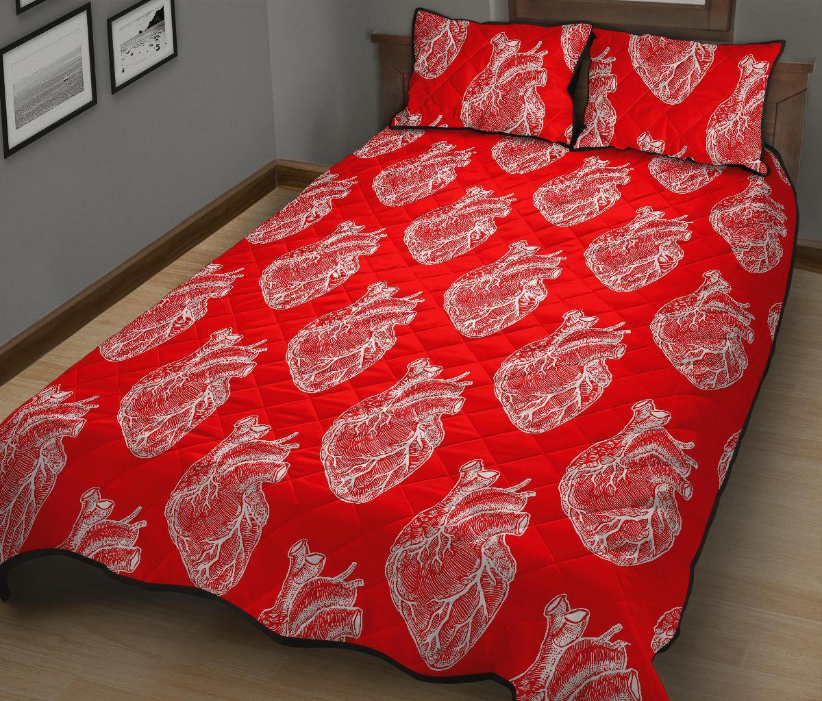 Anatomy Print Pattern Bed Set Quilt-grizzshop