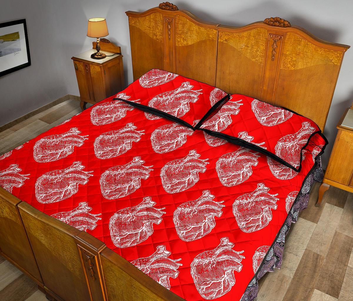 Anatomy Print Pattern Bed Set Quilt-grizzshop