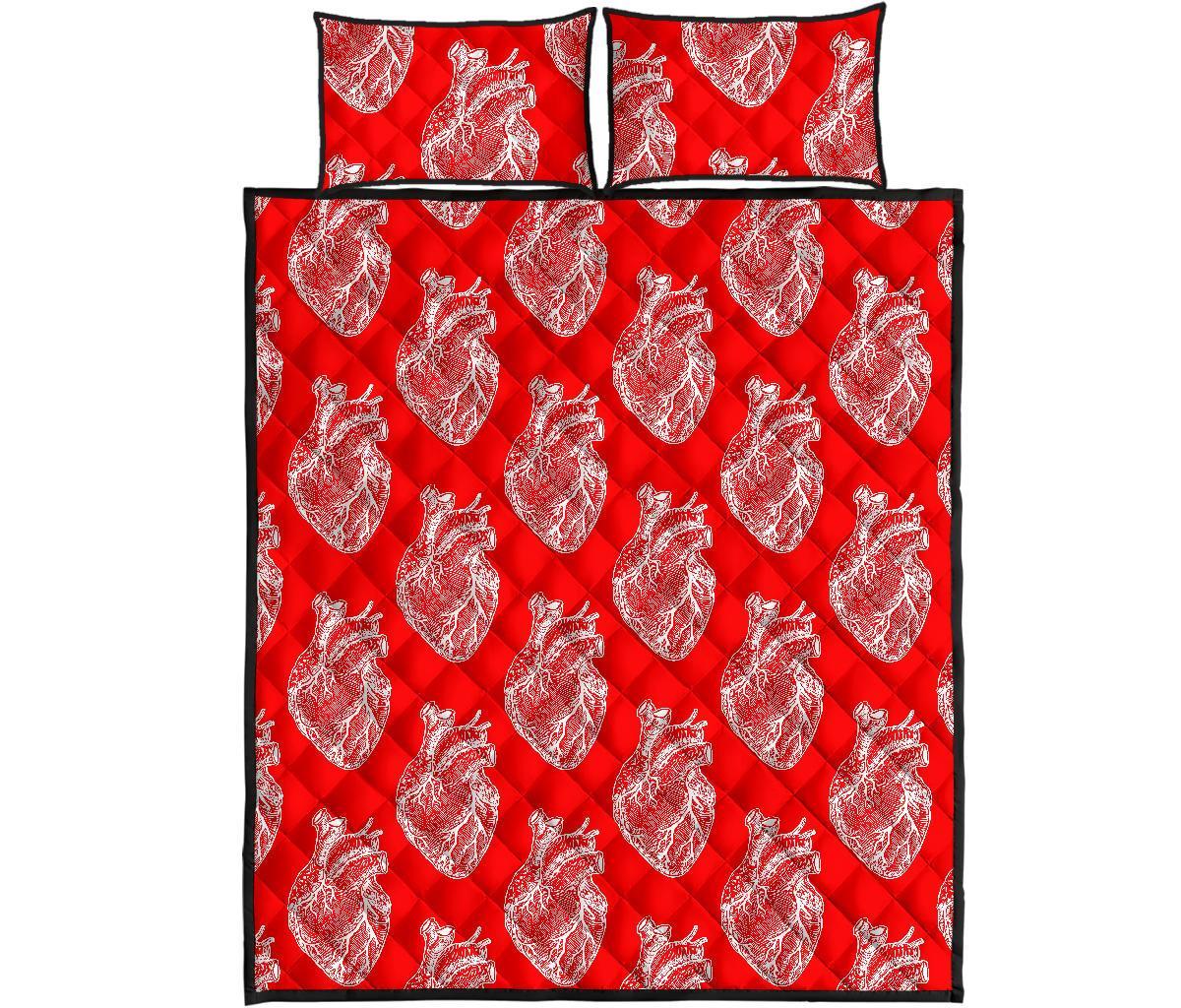 Anatomy Print Pattern Bed Set Quilt-grizzshop