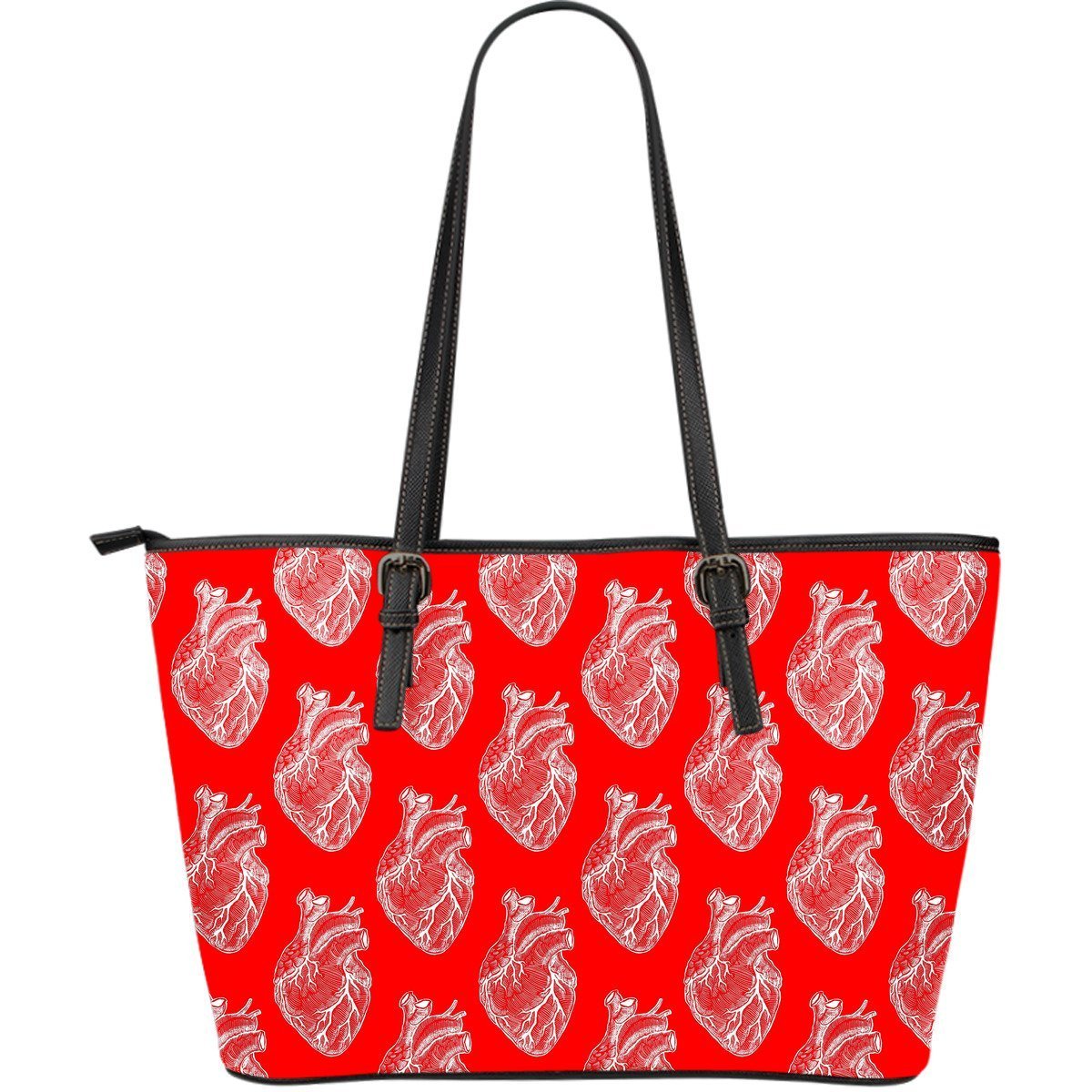 Anatomy Print Pattern Leather Tote Bag-grizzshop