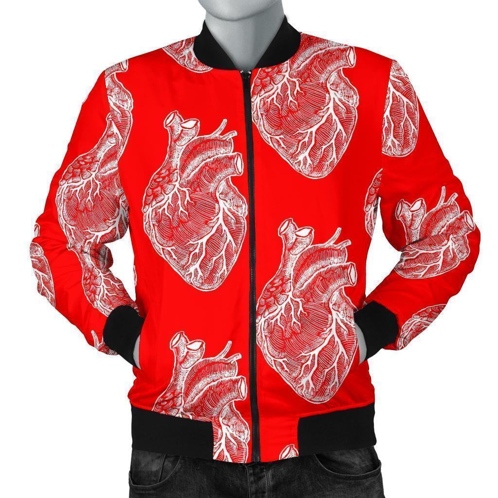 Anatomy Print Pattern Men's Bomber Jacket-grizzshop