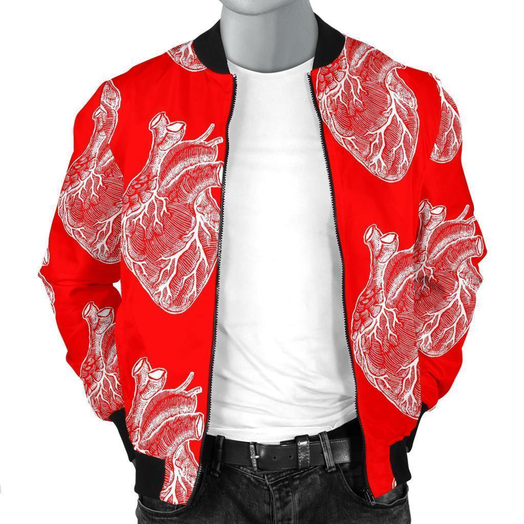 Anatomy Print Pattern Men's Bomber Jacket-grizzshop