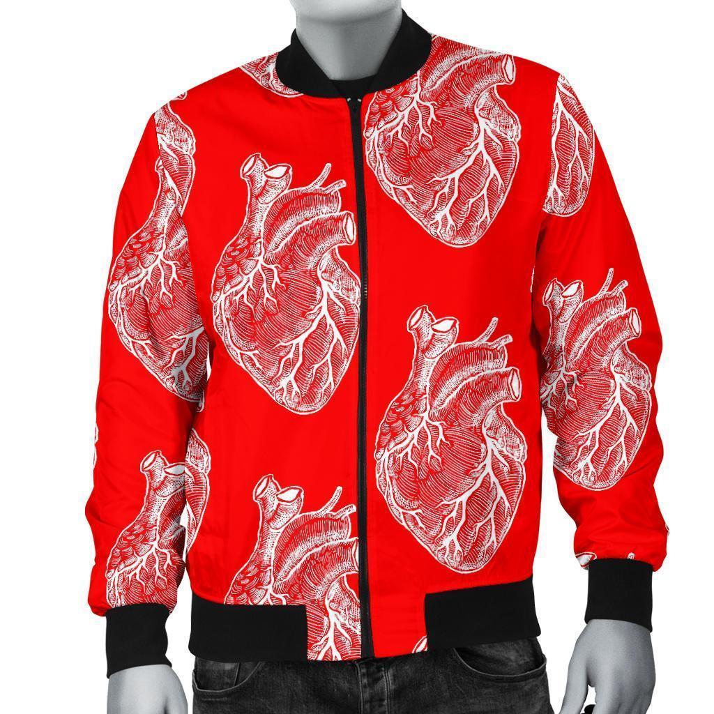 Anatomy Print Pattern Men's Bomber Jacket-grizzshop