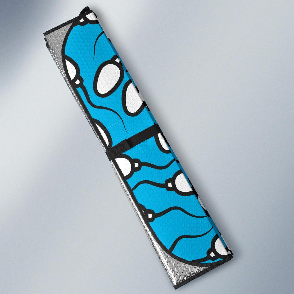 Anatomy Sperm Pattern Print Car Sun Shade-grizzshop
