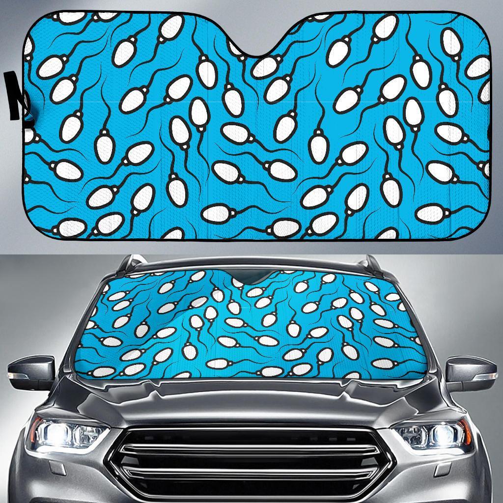 Anatomy Sperm Pattern Print Car Sun Shade-grizzshop