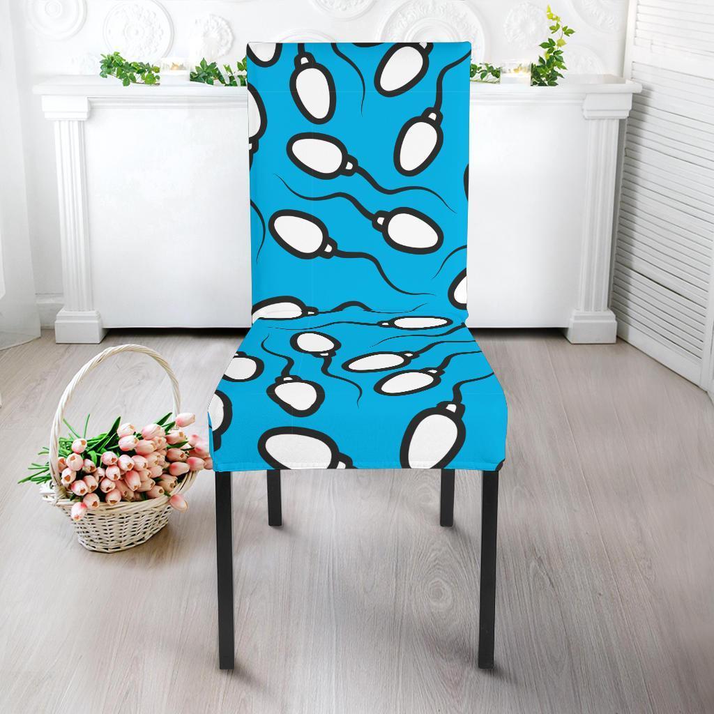 Anatomy Sperm Pattern Print Chair Cover-grizzshop