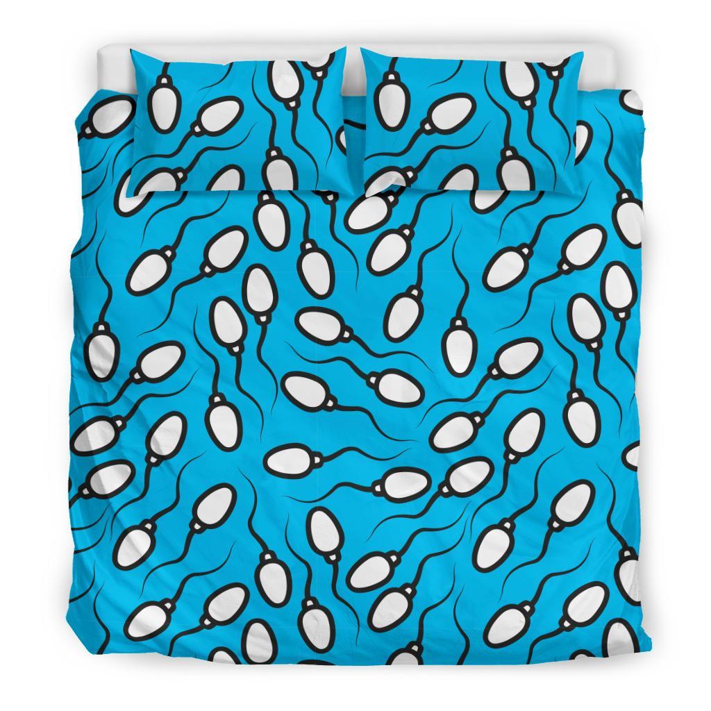 Anatomy Sperm Pattern Print Duvet Cover Bedding Set-grizzshop