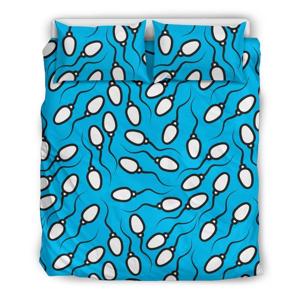 Anatomy Sperm Pattern Print Duvet Cover Bedding Set-grizzshop